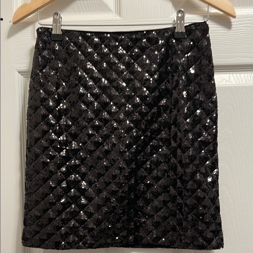 Banana Republic Black Sequin Mini Skirt
